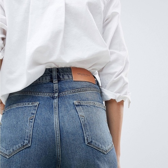 NWT Selected Femme Mom Fit Jean - Picture 4 of 11